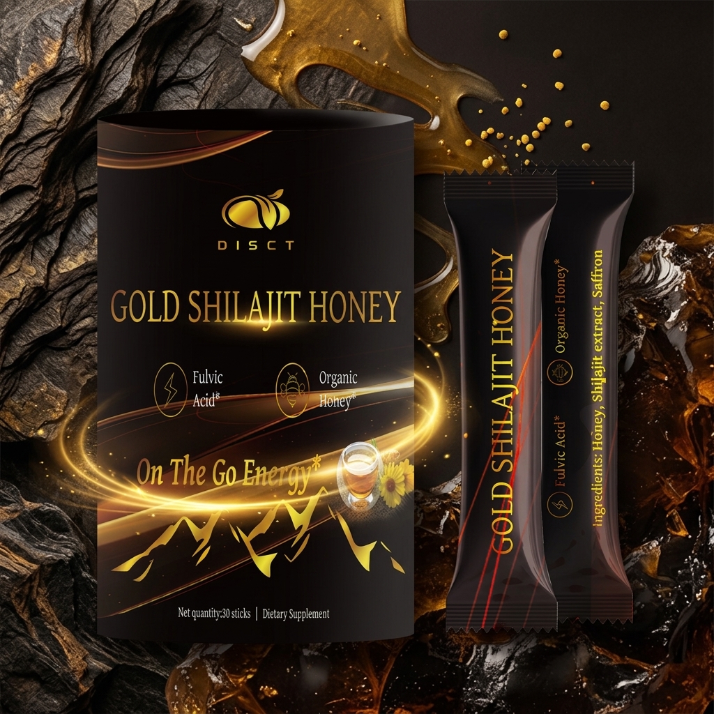 60% Fulvic Acid herbal Shilajit Honey Sticks – 30 Sachets Premium Honey for Men