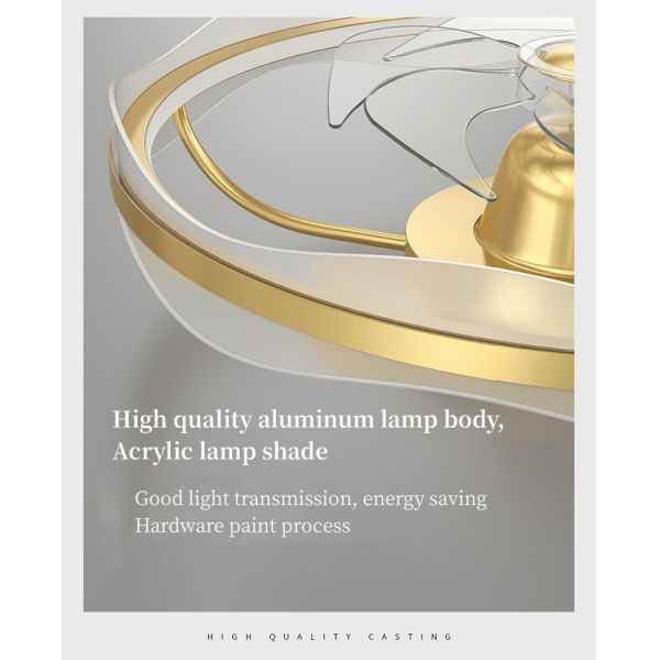 Modern Simple Children'S Room Bedroom Room Ceiling Light Integrated Frequency Conversion Silent Fan Light