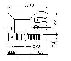 Módulo da Aba-ACIMa da Base-T de UTP RJ45 2x 10/100/1000 da substituição do pulso JG0-0024NL