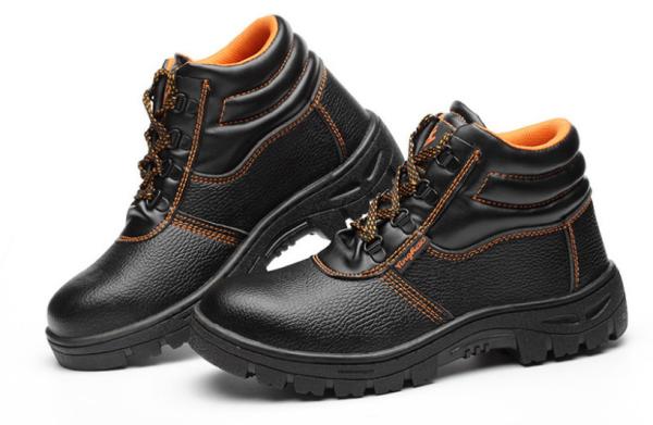 European Standard Genuine Leather Waterproof Men Work Safety Shoes Boots With Steel Toe Cap And Steel Plate
