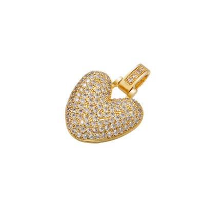 Alphabet 18K Gold Pendant  Micro Pave CZ Hip Hop Gold Charms For Jewelry Making