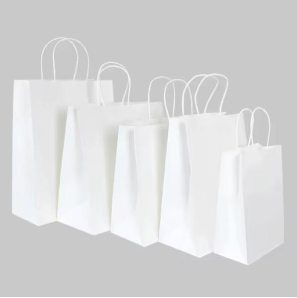 Kraft paper bag with twisted handle shopping bag custom printing household product bag