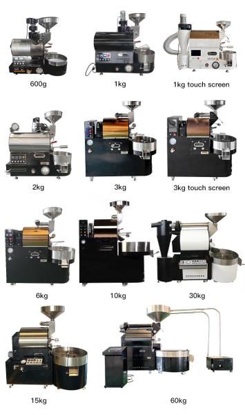 Home Desktop 1000g Half Hot Air Stainless Steel Coffee Bean Roaster Machine Factory