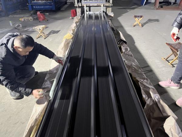RAL9004 Painéis de revestimento de telhados de aço trapezoidal de revestimento de telhados de aço trapezoidal