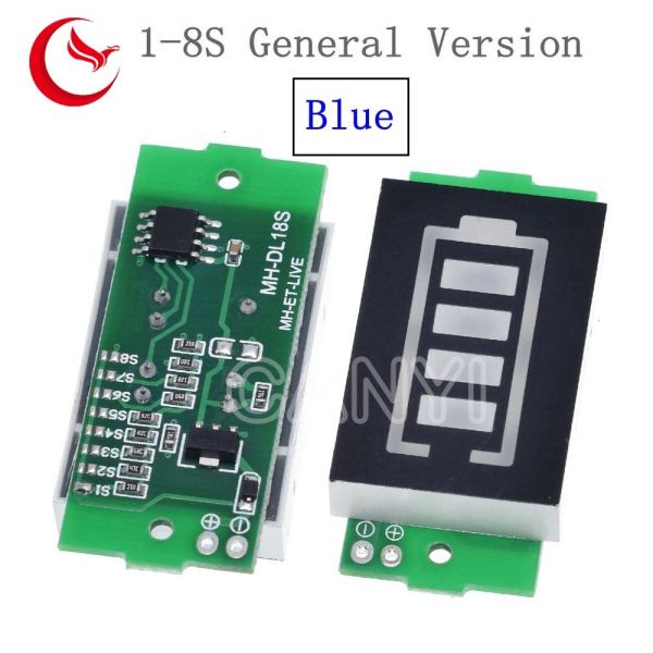 3-34V 1S-8S 5mA Lithium Battery Capacity Indicator Module