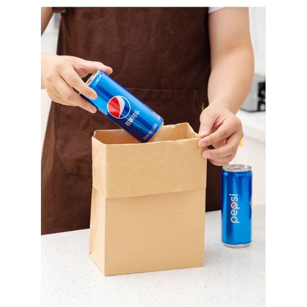 Kraft Biodegradable Disposable Tableware Candy Paper Bag Without Handle BSCI