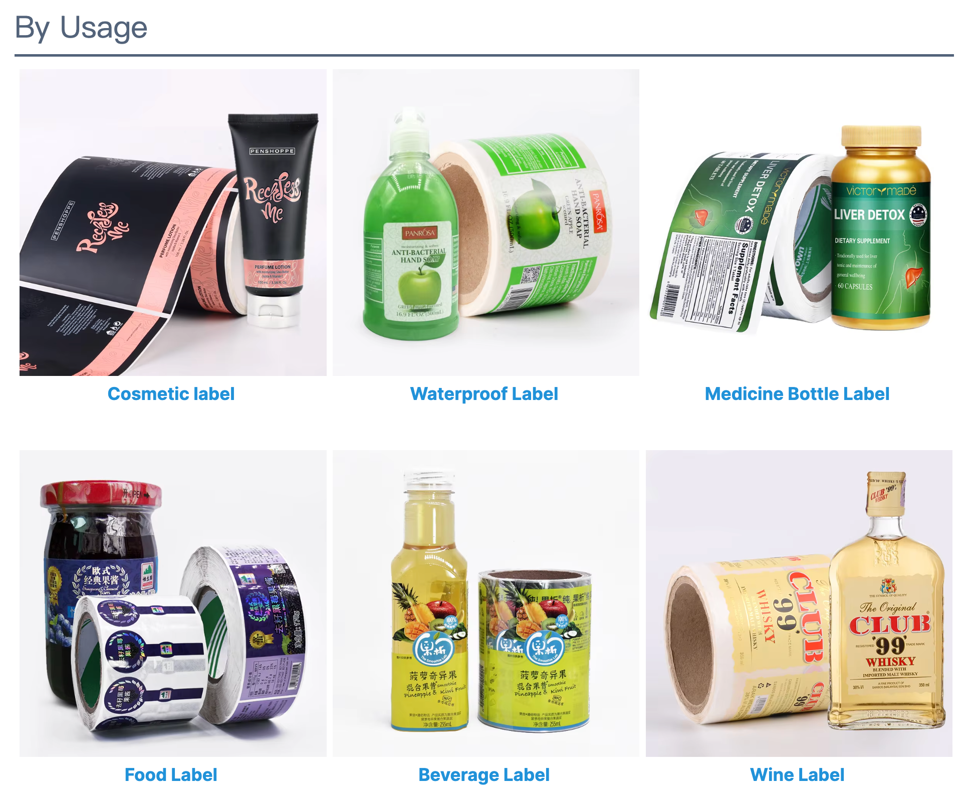 Strong Adhesion Matte Roll Stock Film Packaging Paper Circle Custom Roll Labels