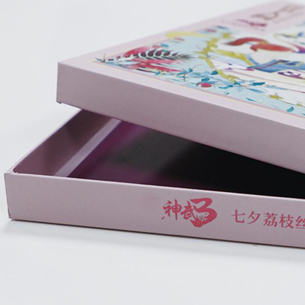ISO SGS Pink 1000g Silk Scarf Paper Lid And Base Boxes