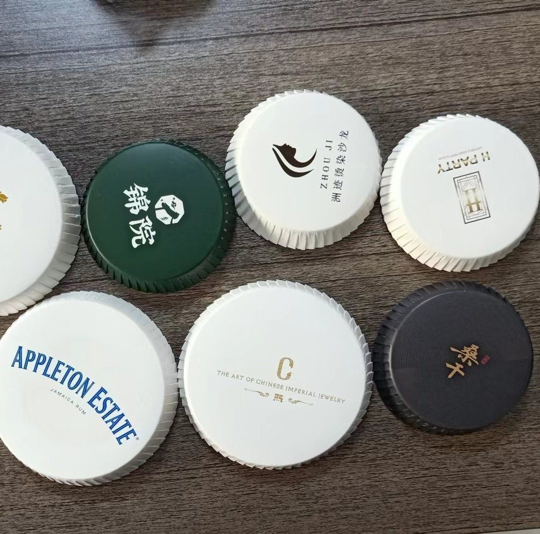 Customized Flexographic Printing 230 GSM 8.5 Cm Kraft Paper Cup Lid for Hotel Club Salon