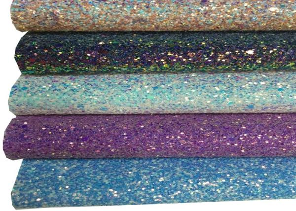 Chunky Glitter Leather, Synthetic Leather, Glitter PU Leather For DIY Accessories Shoes Handbags Wallpaper Decoraction