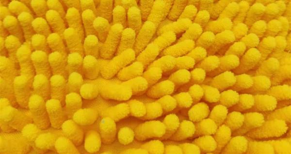 1 Cm que limpa o poliéster 100% tingido da tela de Microfiber do Chenille da pilha da torção