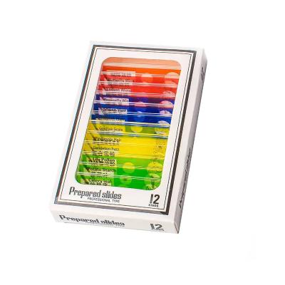 Histology 12pcs Plastic Biology Slides Set Colorful For Children Science Education