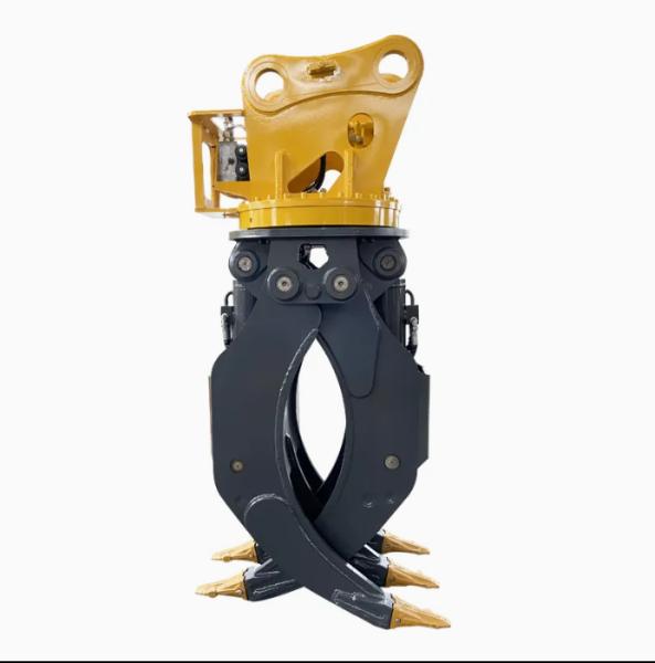 Construction Excavator Accessories Hydraulic Shears Rotating Thumb for Rock Log Motor Core Stones Wood Engine Gear Included