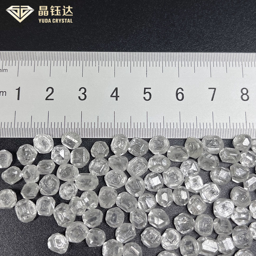 диамант цвета диамантов 8.0mm SI VVS D e f 1ct 2ct грубой выросли лабораторией, который
