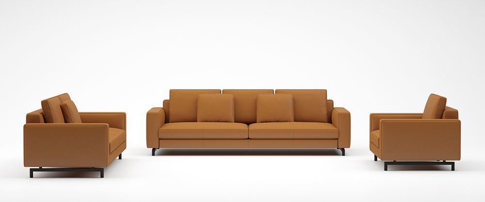 VIRGIS Modern Office Reception Sofa Office Leather Sofa OEM ODM Available For Office Lobby