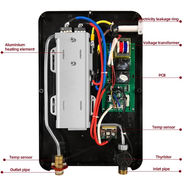 8KW Bathroom Tankless Water Heater 220v Instant Water Heater