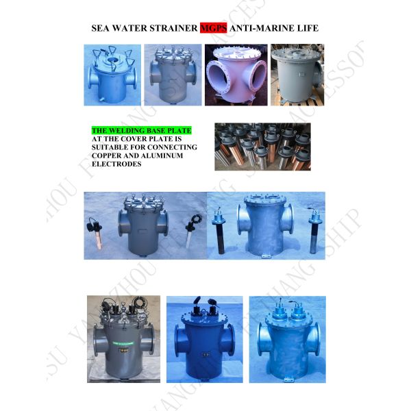 Marine Seawater Filter With MGPS-Marine Growth Prevention System Model AS350 CB
