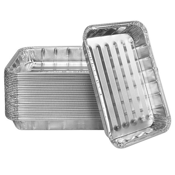 314x204mm Aluminum Roaster Pan Disposable Rectangular Foil Trays