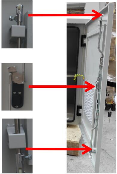 Шкаф держателя стены аккумуляторного отделения на открытом воздухе с вспомогательными сразу циркуляционными вентиляторами