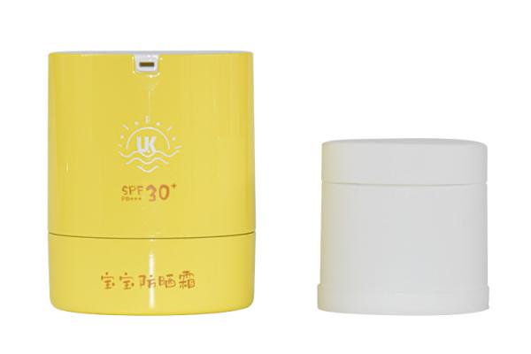 La protection solaire sans air remplaçable de pot tout est l'emballage rechargeable d'innovation de pp 50g