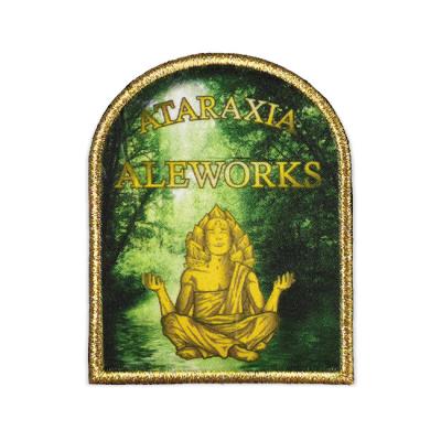 Polyester Cloth Heat Transfer Printing Patch With Embroidered Edge