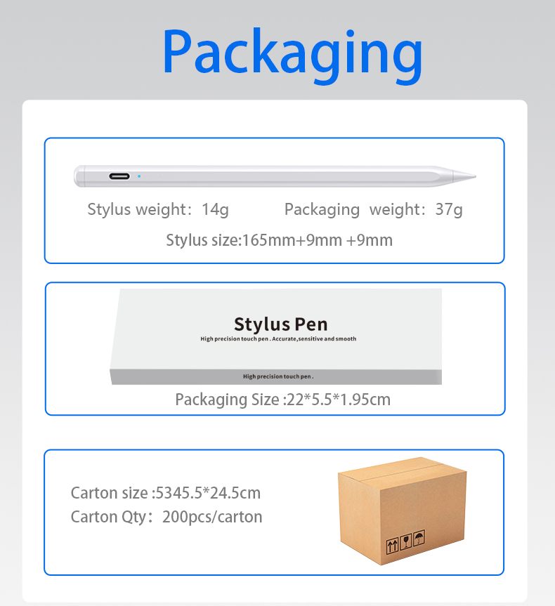 Custom features support Bluetooth connection 30min full charging Capacitive stylus Pencil for iPad 2018 and later