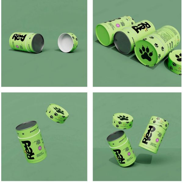 Custom Food Grade Cylindrical Cardboard Protein Powder Packaging Tube with Peel Seal Cap