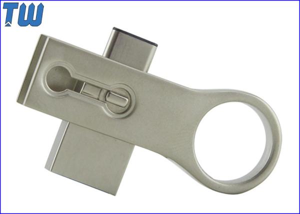 Slim Metal Swivel Key Ring USB 3.1 USB-C 32GB Thumbdrives Stick