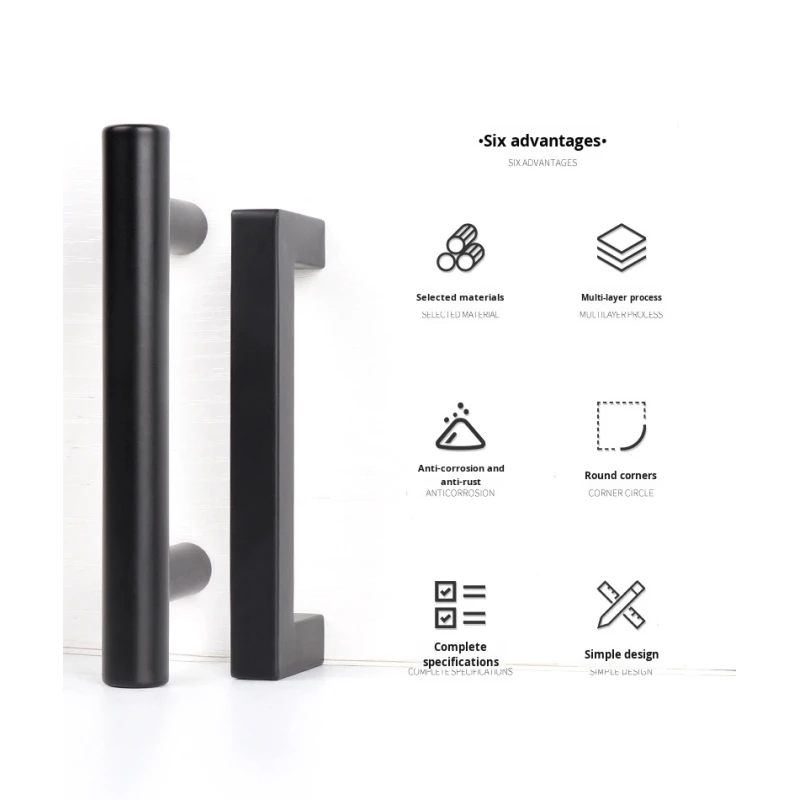Modern Simple Stainless Steel Single Hole Furniture Handle Small Long Cabinet Door Knobs for Living Room Wardrobe Hardware