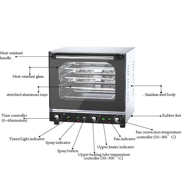 Коммерческая кухонная техника 35 кг Электрическая печь для хлеба с несколькими функциями