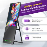 Display publicitario de tipo A con batería Android