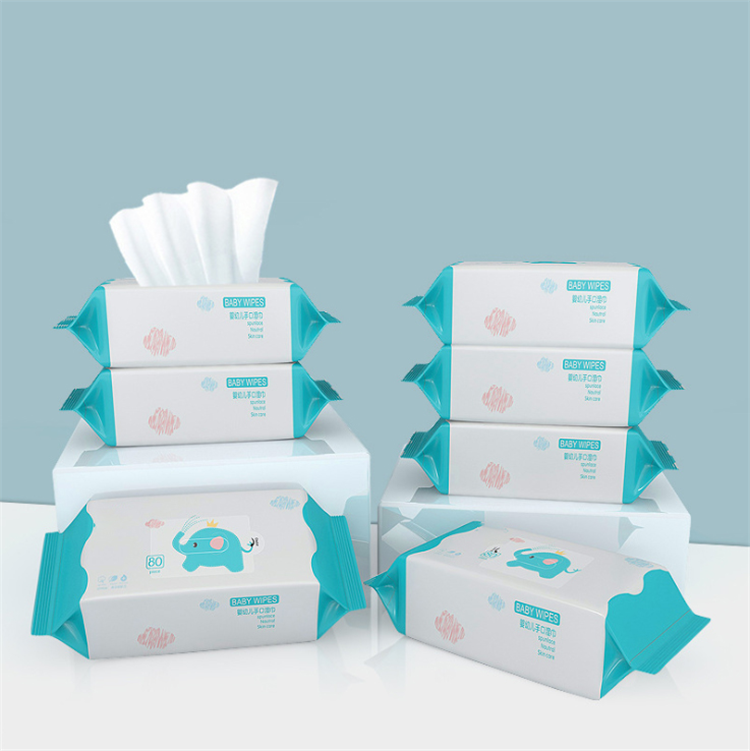 Pure Water Wipes 100pcs Baby Hand Face And Mouth Baby Wet Wipes 45gsm Customised