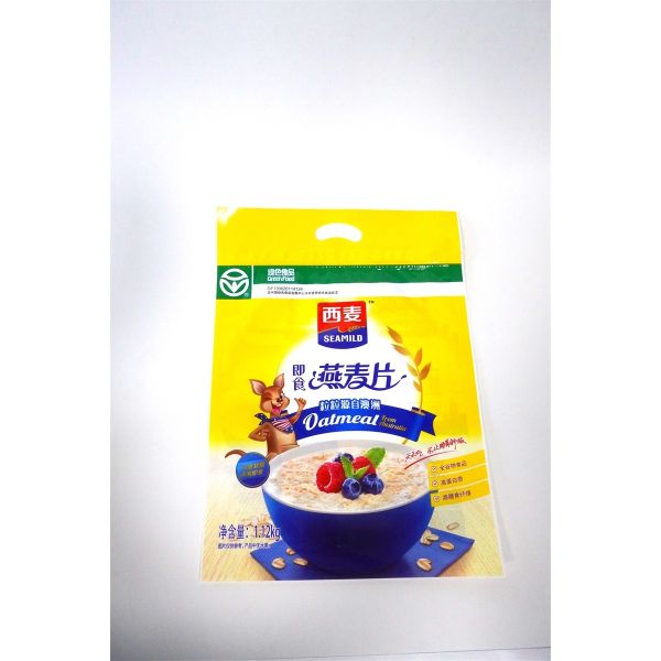 Grand laminateur de sécurité emballage alimentaire 1,2 kg 2,64lb farine d'avoine avec trou de main