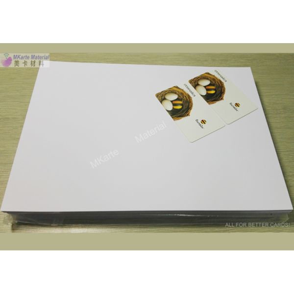 Pvc толщины 0.3mm струйный Printable покрывает белую продукцию карты банка