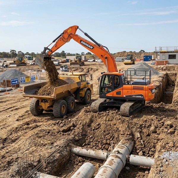 22 Ton Used Doosan Excavator Dealer DX225 DL06 High Torque