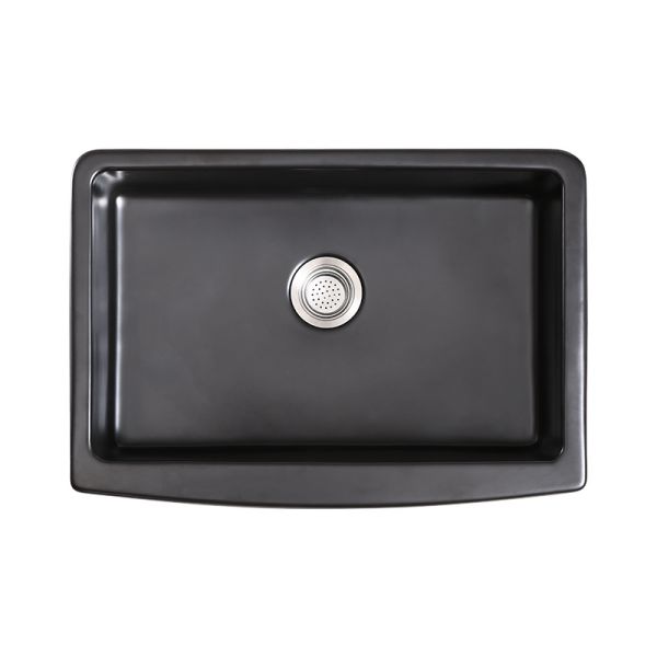 Кухонной раковины шара кухонной раковины рисбермы сельского дома чернота передней керамической 30In одиночной штейновая