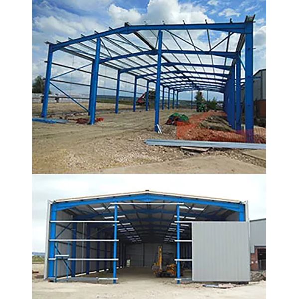 la longueur de l'épaisseur 1m de 28mm a préfabriqué le bâtiment de structure métallique