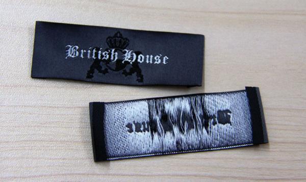 Washable Clothing Woven Labels Custom-made 50D polyester yarn wiht personized logo