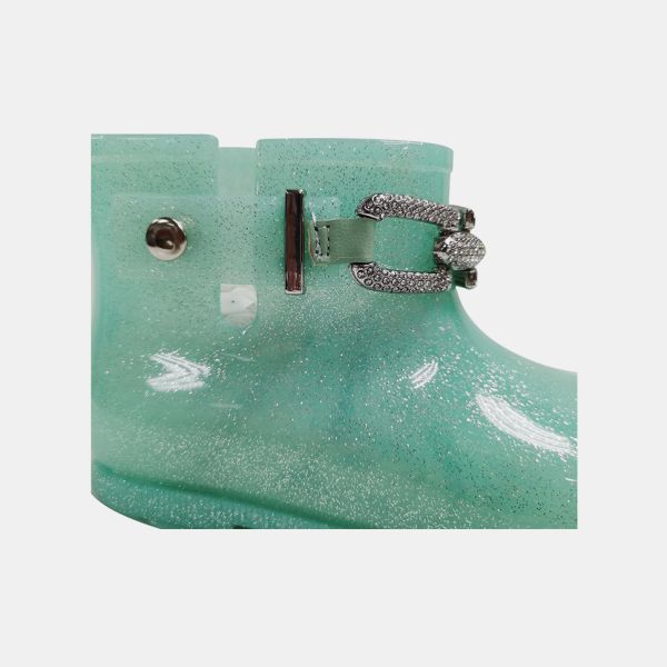 SEDEX Gender Neutral Design Kids Glitter PVC Ankle Rain Boots