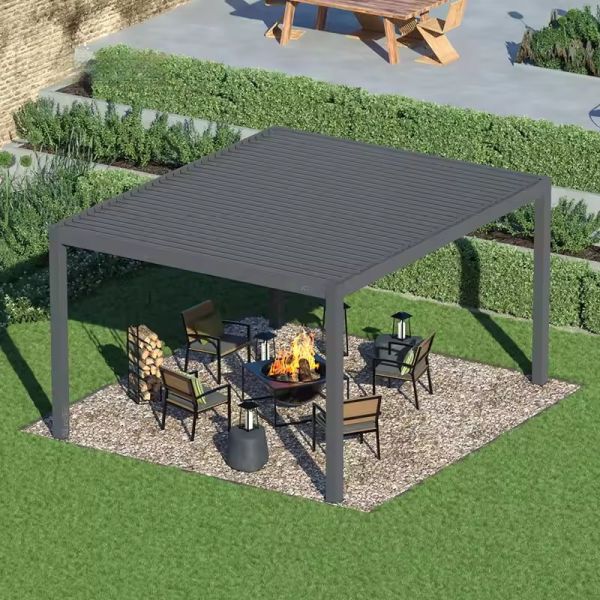 Seating Area Dining Space and Garden Retreat in One Aluminium Pergola Modern and sleek