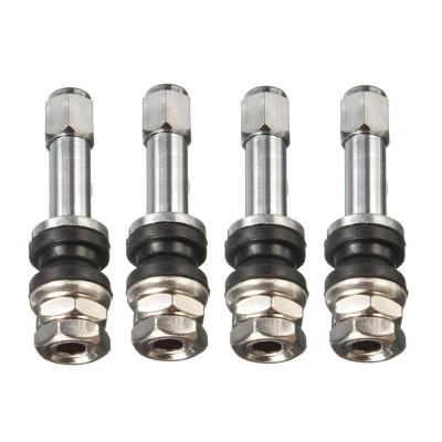 High Pressure Tyre Valves Stems Bolt TR48 , Flush Chrome Valve Stems With Cap