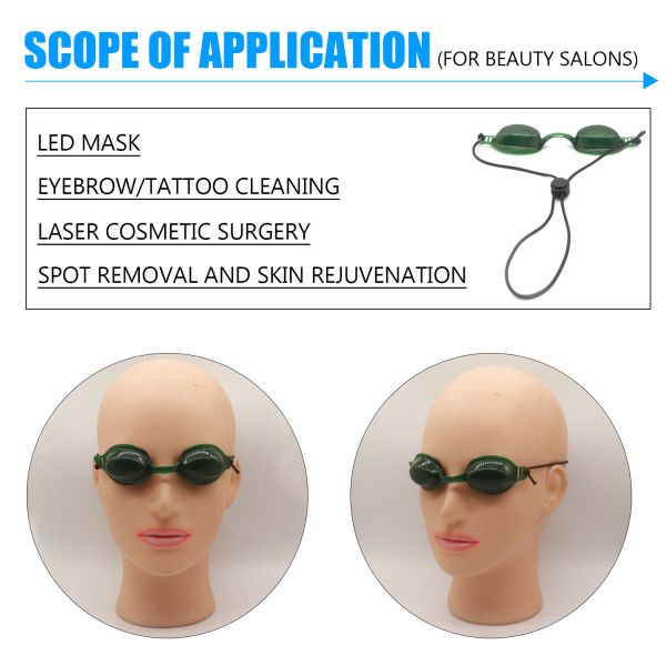 2024 Hot Sale High Quality Sunbathing Goggles Soft Silicone Eyepatch Adjustable Eyewear Protection Beauty IPL-Laser Eyecup