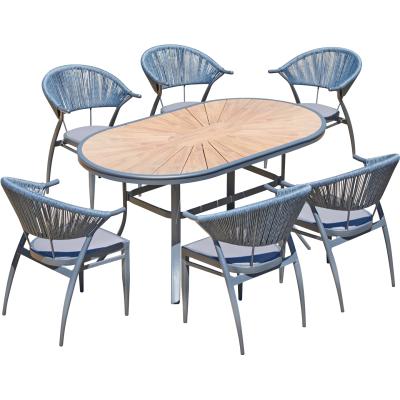 Outdoor Garden Furniture – Nordic Modern Rope Chairs, European-Style Patio Set for Courtyard, Villa, and Balcony.