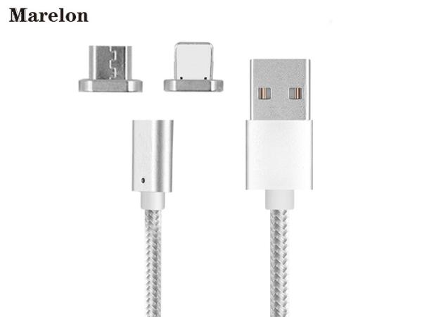 Fast Charging Magnetic USB Data Cable Micro 8 pin USB Cable for Iphone / Xiaomi