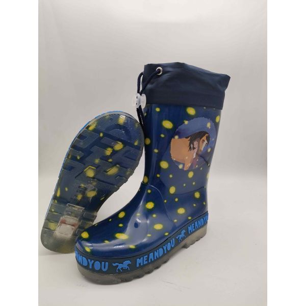 Matte ou brillant Finition pour enfants bottes de pluie pour enfants Wellies pour le printemps et l'été