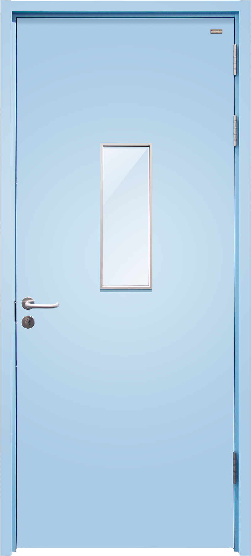 Push Pull Pharmaceutical Clean Room Door Single Leaf Swing Door Customized