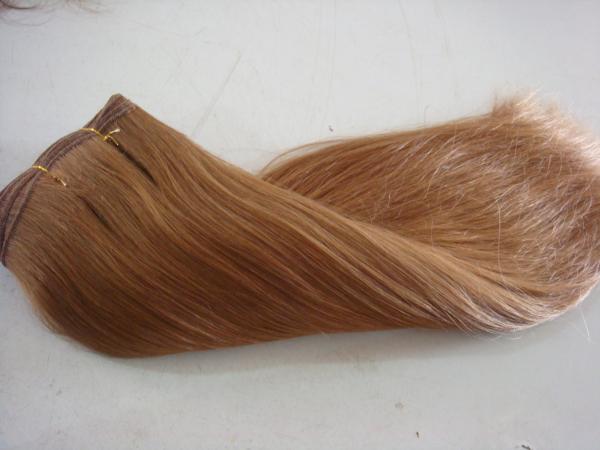 Personnalisé cheveux humains droits tissus tissus cheveux blonds extensions de cheveux humains