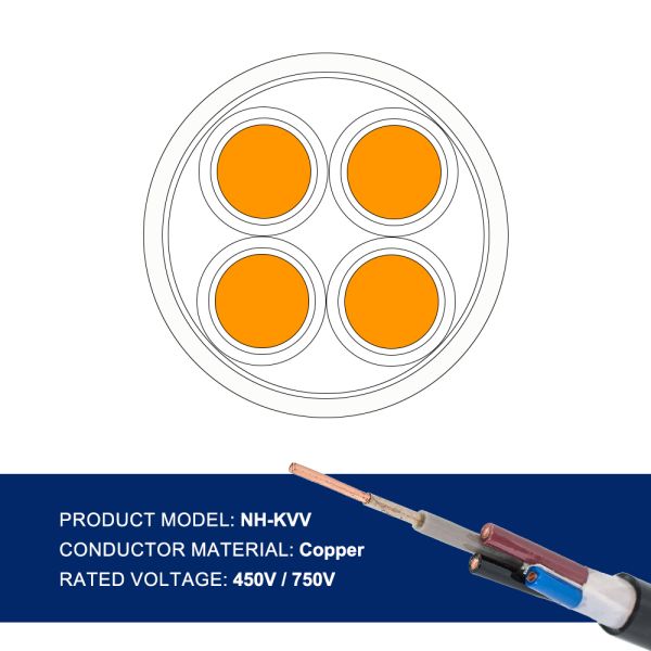 NH-KVV Flame Retardant Fire-Resistant Control Cable Maintains Circuit Integrity Under Fire Conditions