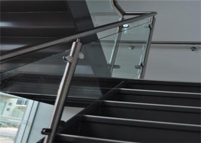 Indoor 304 Stainless Steel Glass Railing With Satin Or Mirror Post Finishes