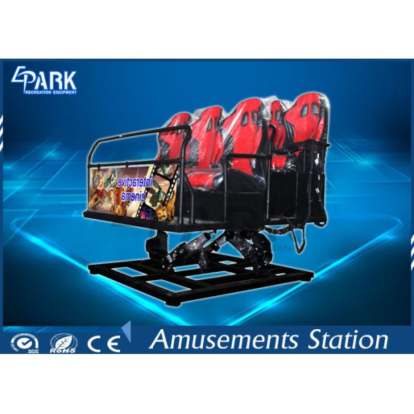 Truck Mobile Electronic 5D Movie Theater Simulator 2 Epson Projectors 6 Seats